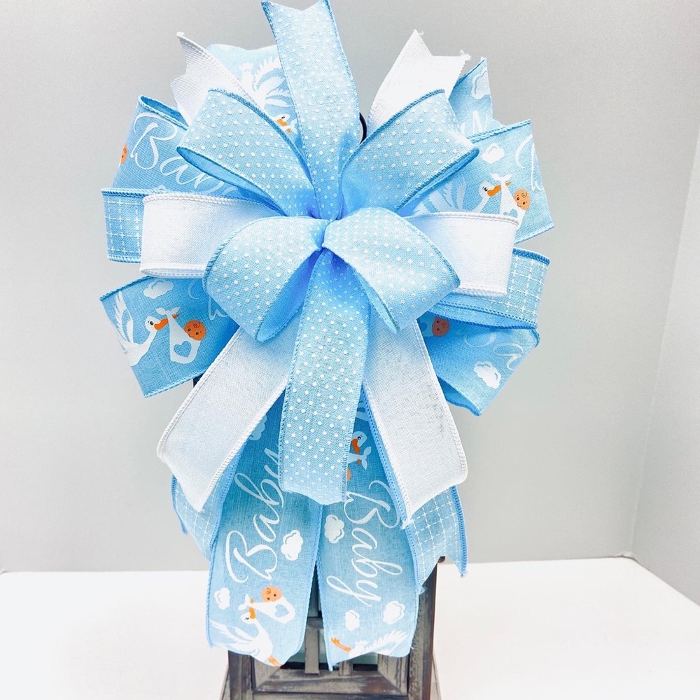 Handcrafted Baby Blue Bow